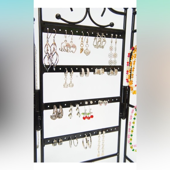 Black Metal Jewelry Organizer Stand - Picture 3 of 9